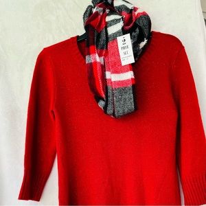 2 piece girls winter dress with scarf